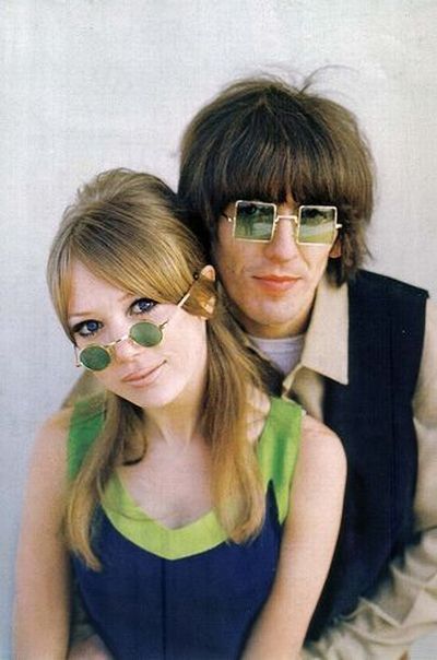 George Harrison and Pattie Boyd (she is the former wife of both George Harrison and Eric Clapton)