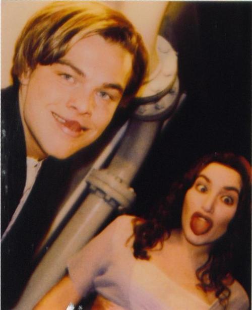Leonardo-DiCaprio-and-Kate-Winslet-during-the-filming-of-Titanic
