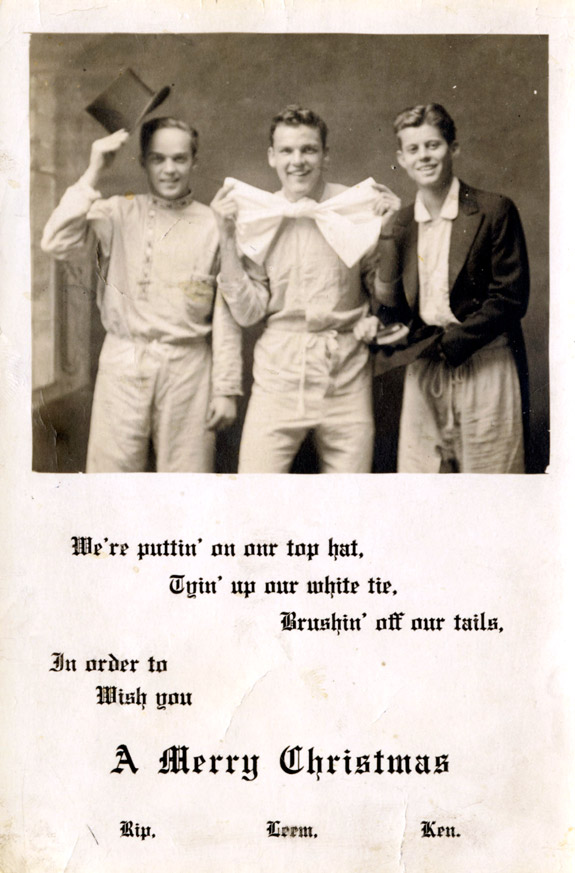 1935-Christmas-card-from-Kennedy-and-his-Princeton-roommates