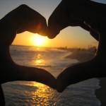 Love-sign-with-sunset