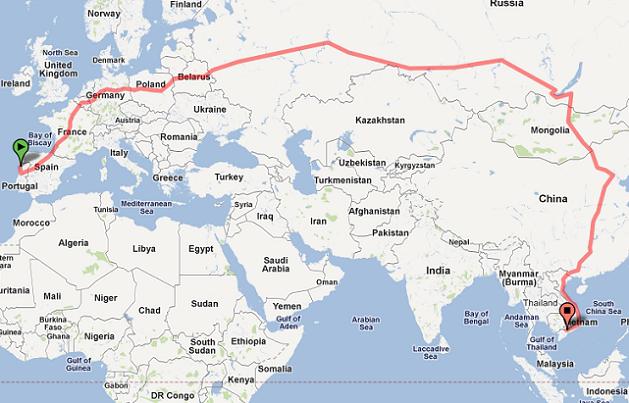 longest-train-ride-lisbon-portugal-to-vietnam-map-google-view