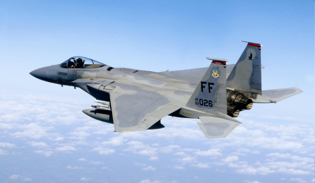The F-15E Strike Eagle of United States twin-engine 